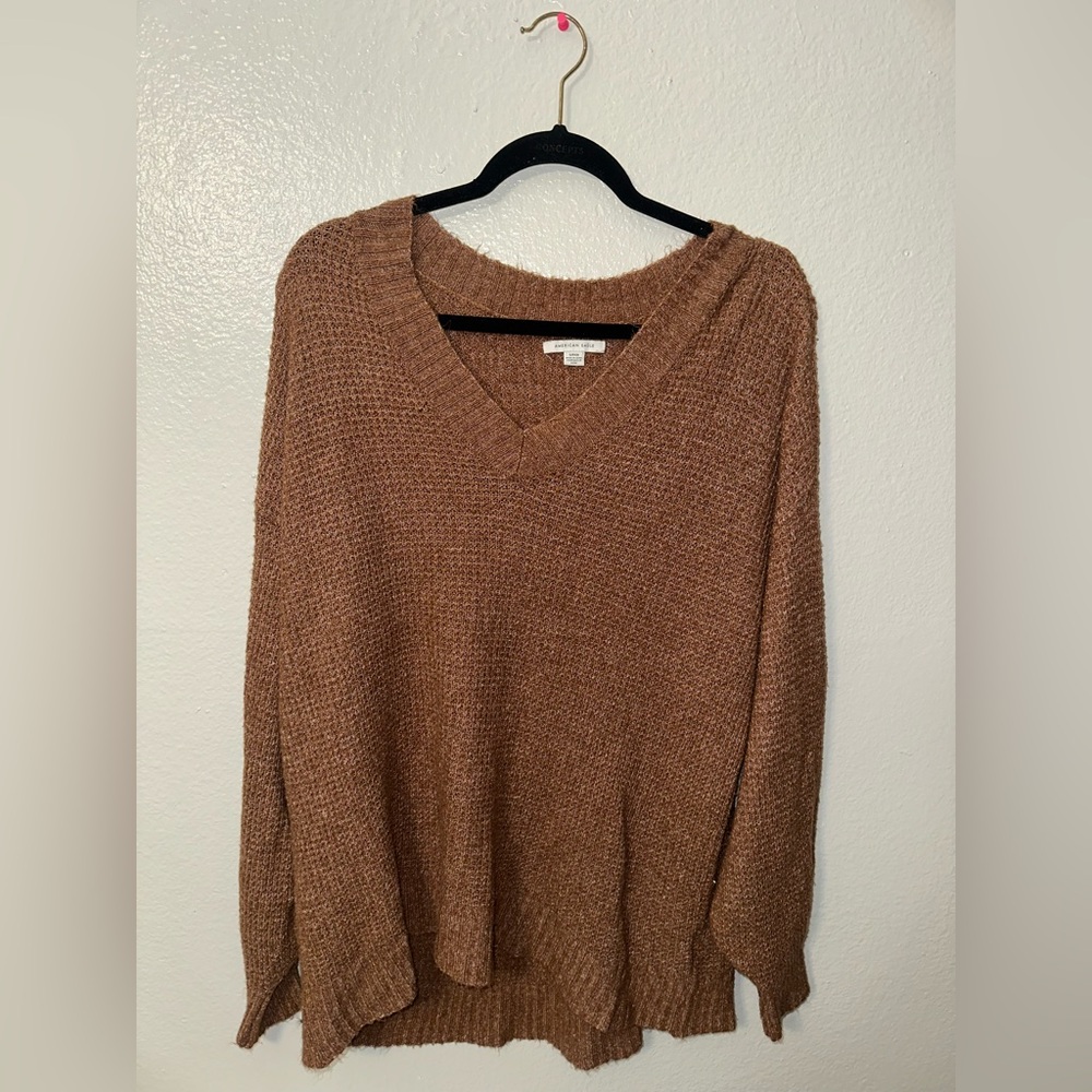 American Eagle Knit Brown Sweater